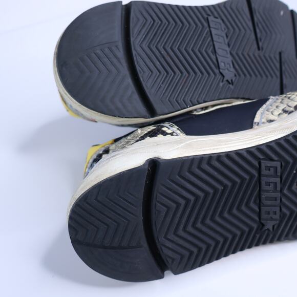 GOLDEN GOOSE Running Sole Sneaker Natural Snake Print and White Star Women's 40 - Picture 7 of 12